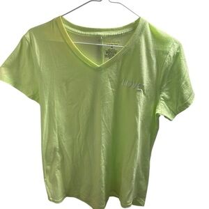 Tech Gear Bright Green V-Neck Short Sleeve Tee